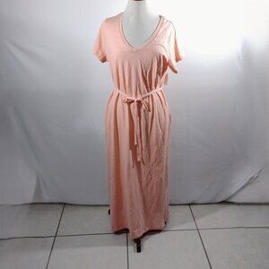 Amazon Essentials Short Sleeve Belted Midi T-Shirt Dress | L | NWT